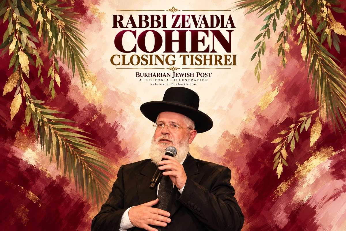 Rabbis and Dayanim Visit Rabbi Zevadia Cohen as Israel’s Bukharian Community Closes Tishrei